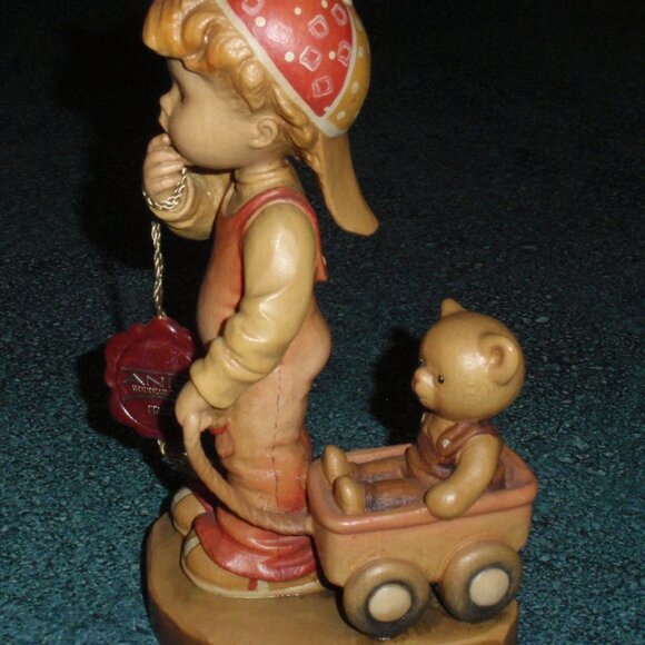 ANRI Sarah Kay Wood Carved 6" Figure "Finding Our Way" Great Gift With Box! - Picture 5 of 10